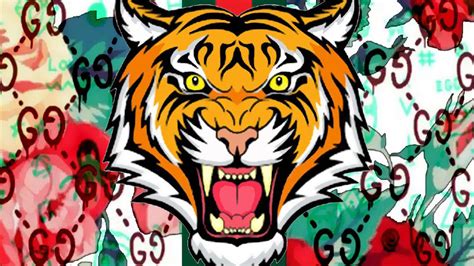 gucci tiger print wallpaper|gucci tiger laptop background.